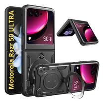Capa Capinha Stylus Armor Militar Moto Razr 50 Ultra Anti Impacto Suporte 360 Magnetico E Indução