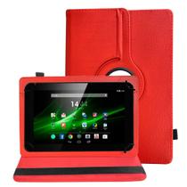Capa Capinha Tablet Multilaser M9 3G M9S Go Mirage 71T Tela de 9 Polegadas Couro Giratória Premium