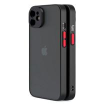 Capa Capinha Translúcida Fosca Com Proteção de Câmera para iPhone 11 até 14 Bumper Diffy