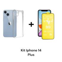 Capa Capinha Transparente Anti Impacto + Película Flexível Fosca 9D Para Iphone 14 PLUS