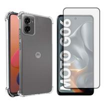 Capa Capinha Transparente Para Celular Motorola Moto G06 Kit Película Proteção Vidro 3D / Hidrogel Capa Capinha Transparente Para Celular Motorola Moto G06 Kit Película Proteção Vidro 3D / Hidrogel
