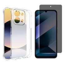 Capa Capinha Transparente Para Motorola Redmi 15C / Poco C85 Kit Película Vidro 3D / Hidrogel