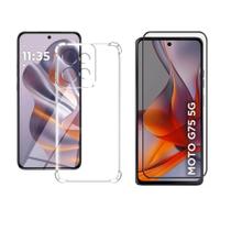 Capa Capinha Transparente + Pelicula 3d Moto G75 g5