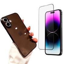 Capa Capinha Ultra Fina Luxo Para iPhone 16 + Pelicula 9D