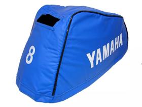 Capa Capô p/ Motor Popa Yamaha 8 HP Estriado C/ Escape Capa Capô p/ Motor Popa Yamaha 8 HP Estriado C/ Escape