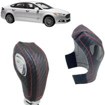 Capa Carbon Manopla Câmbio Automático Fusion 2013 À 2016