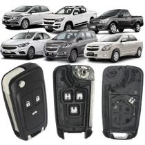 Capa / Carcaça Chave Canivete GM Chevrolet Onix Cobalt Cruze Celta S-10 Spin 3 Botões