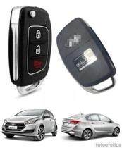 Capa Carcaça Chave Canivete Hyun Hb20 Hb20S Hb20X 3 Botoes Capa Carcaça Chave Canivete Hyun Hb20 Hb20S Hb20X 3 Botoes