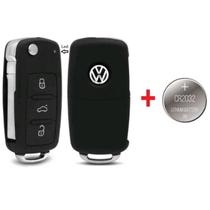Capa Carcaça Chave Canivete Vw G6 Gol Fox Golf Polo Saveiro + Bateria