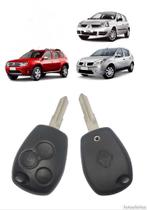 Capa Carcaça Chave Sandero Logan Duster Clio 2008 2009 2010 2011 2012 2013 2014 2015 2016 3 Botoes