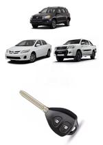 Capa Carcaça Chave Toyo Corolla Hilux Rav4 Etios 2009 2010 2011 2012 2013 2014 2015 2016 2 Botoes