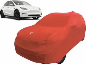 Capa Carro Elétrico Tesla Model Y Tecido Helanca Macio