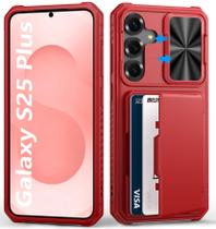 Capa Carteira BXYJY Vermelha para Samsung Galaxy S25+ Plus