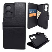 Capa Carteira Case com Flip para Motorola Moto G35 Cor Preta