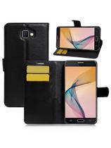 Capa Carteira Case com Flip Para Samsung Galaxy J5 Prime Cor Preto