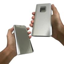 Capa carteira com frente transparente compatível com samsung galaxy s9 plus (tela: 6.2") (4g) cor:prateada