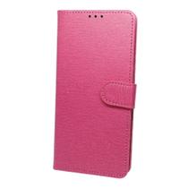 Capa carteira com porta cartões compatível com motorola moto e22 (tela: 6.5") (4g) cor:rosa