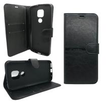 Capa carteira com porta cartões compatível com motorola moto e7 plus, g9, g9 play tela 6.5 4g cor roxa