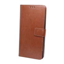 Capa carteira com porta cartões compatível com motorola moto g14 (tela: 6.5") (4g) cor:marrom