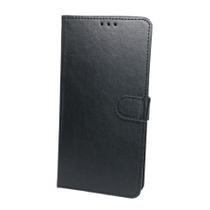 Capa carteira com porta cartões compatível com motorola moto m55 (tela: 6.7") (5g) cor:preta
