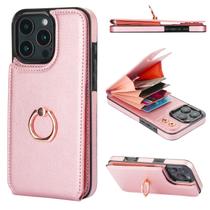 Capa Carteira com Porta-Cartões e Anel de Dedo para iPhone 16 Pro Max