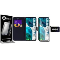 Capa Carteira compativel Moto G52 XT2221 6.6 + Película Vidro 3d + pel Camera - Cell In Power25