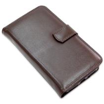 Capa carteira couro 8 cartoes marrom para iphone 12 mini 5.4