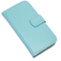Capa carteira couro azul bebe para iphone 14 plus 6.7