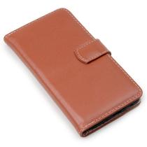 Capa carteira couro caramelo para iphone 8