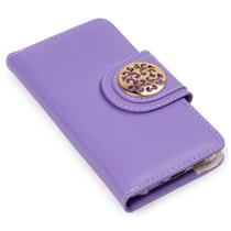 Capa carteira couro johari lilas para moto g53 xt2335