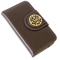 Capa carteira couro johari marrom para samsung a50s a507