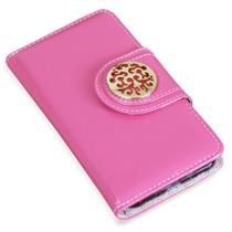 Capa carteira couro johari pink para iphone 12 6.1