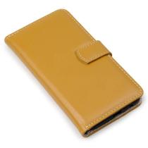 Capa carteira couro mostarda para iphone 13 mini 5.4