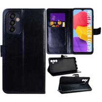 Capa Carteira Couro PRETA Compativel Galaxy M13 M135M 6.6 - Luiza Cell25 Capa Carteira Couro PRETA Compativel Galaxy M13 M135M 6.6 - Luiza Cell25