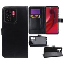 Capa Carteira Couro PRETA Compatível Moto Edge 40 5G Xt2303 6.55 - Cell In Power25 Capa Carteira Couro PRETA Compatível Moto Edge 40 5G Xt2303 6.55 - Cell In Power25
