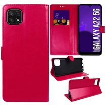 Capa Carteira Couro ROSA compativel Galaxy A22 5G A226 - Cell In Power25