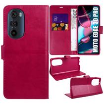 Capa Carteira Couro ROSA compativel Moto Edge 30 Pro XT2201 6.7 - Luiza Cell25 Capa Carteira Couro ROSA compativel Moto Edge 30 Pro XT2201 6.7 - Luiza Cell25