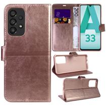 Capa Carteira Couro ROSE compativel Galaxy A33 5G A336 6.4 - Cell In Power25 Capa Carteira Couro ROSE compativel Galaxy A33 5G A336 6.4 - Cell In Power25