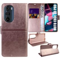 Capa Carteira Couro ROSE compativel Moto Edge 30 Pro XT2201 6.7 - Luiza Cell25 Capa Carteira Couro ROSE compativel Moto Edge 30 Pro XT2201 6.7 - Luiza Cell25