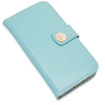 Capa carteira couro strass azul bebe para iphone 11 6.1