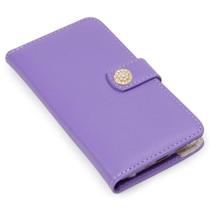 Capa carteira couro strass lilas para iphone se 2020 4.7