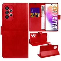 Capa Carteira Couro VERMELHA compativel Galaxy A73 A736 6.7 - Cell In Power25