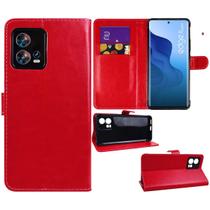 Capa Carteira Couro VERMELHO compativel Moto Edge 30 Fusion / S30 Pro - Luiza Cell25 Capa Carteira Couro VERMELHO compativel Moto Edge 30 Fusion / S30 Pro - Luiza Cell25