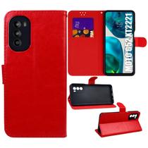 Capa Carteira Couro VERMELHO compativel Moto G52 XT2221 6.6 - Luiza Cell25 Capa Carteira Couro VERMELHO compativel Moto G52 XT2221 6.6 - Luiza Cell25