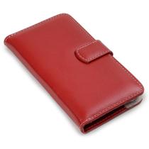 Capa carteira couro vermelho para samsung m13 m135