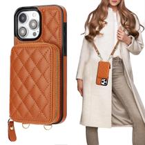 Capa Carteira Crossbody Bocasal para iPhone 15 Pro Max - Marrom