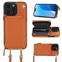 Capa Carteira Crossbody Bocasal para iPhone 16 Pro Max - Marrom