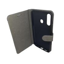 Capa carteira de couro Celular Samsung M40 e A60 Cinza
