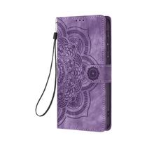 Capa Carteira De Couro Com Relevo Floral 3D Para Samsung Galaxy S25 S24 Ultra S23 plus S22 S21 A16