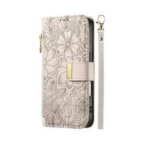 Capa Carteira De Couro Para iPhone 17 16E 16 15 14 13 12 pro Max Com Zíper, Compartimento Para